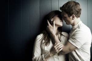Picture of a couple getting really frisky