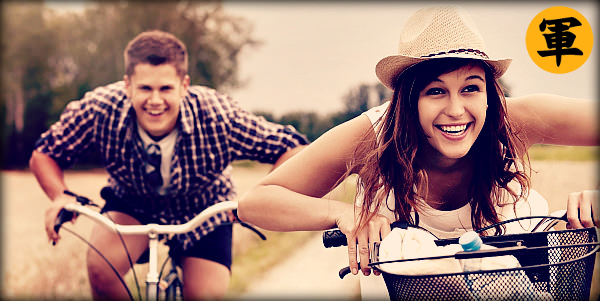 Couple cycling